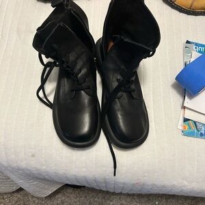 Black Women's Lace-Up Boots